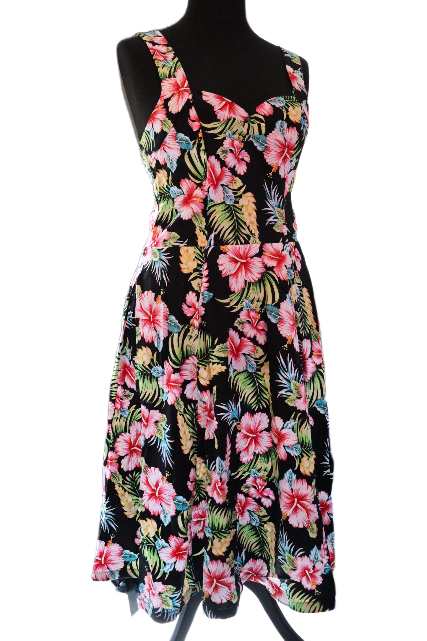 Black Hawaii Halter Strap Dress