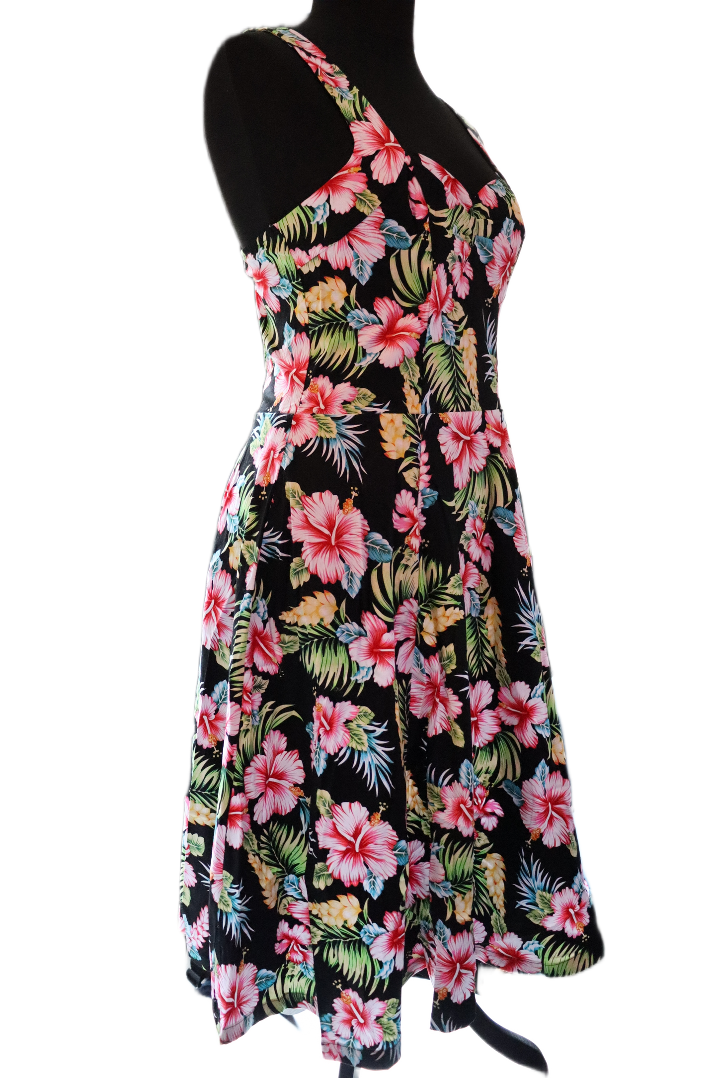 Black Hawaii Halter Strap Dress