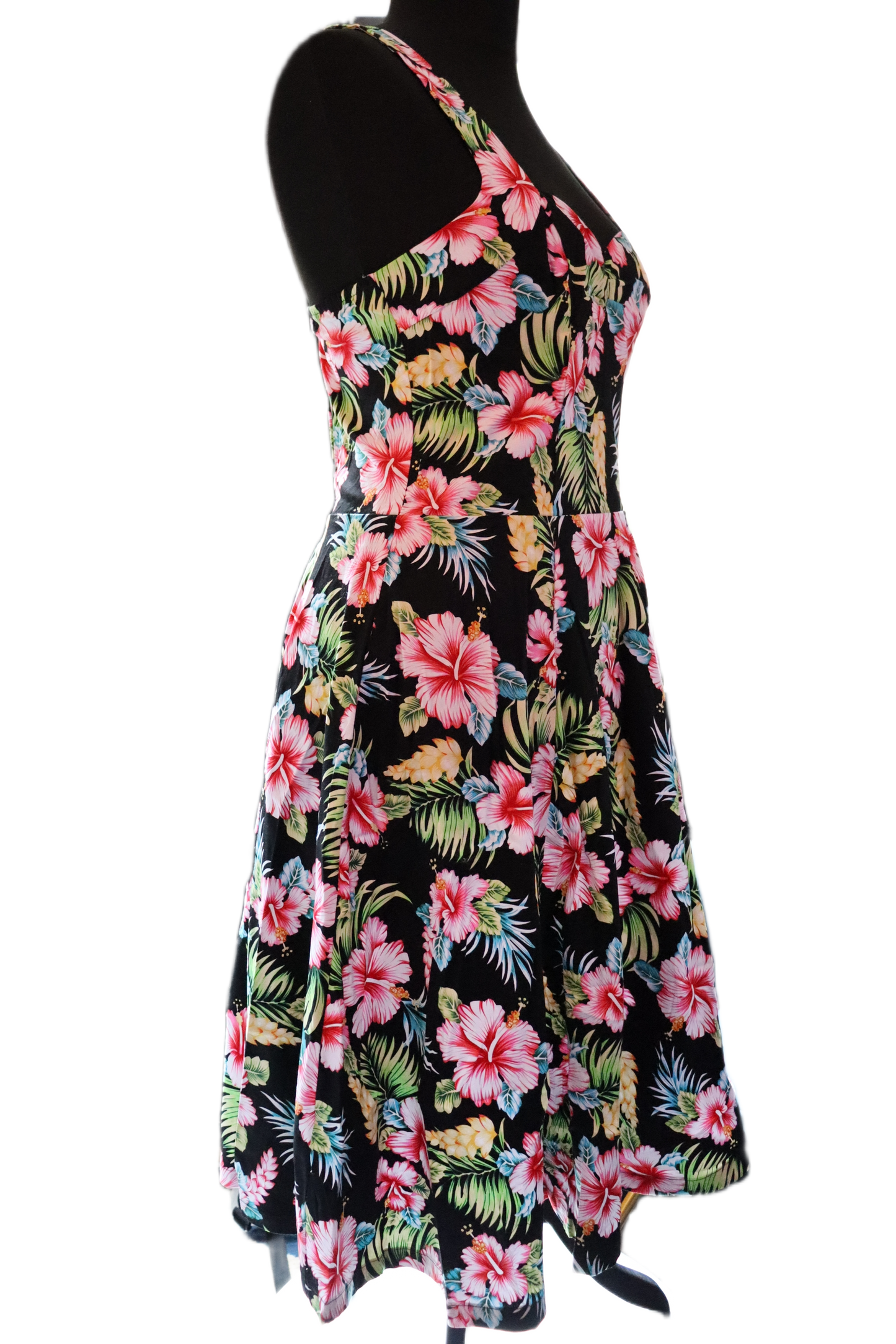 Black Hawaii Halter Strap Dress