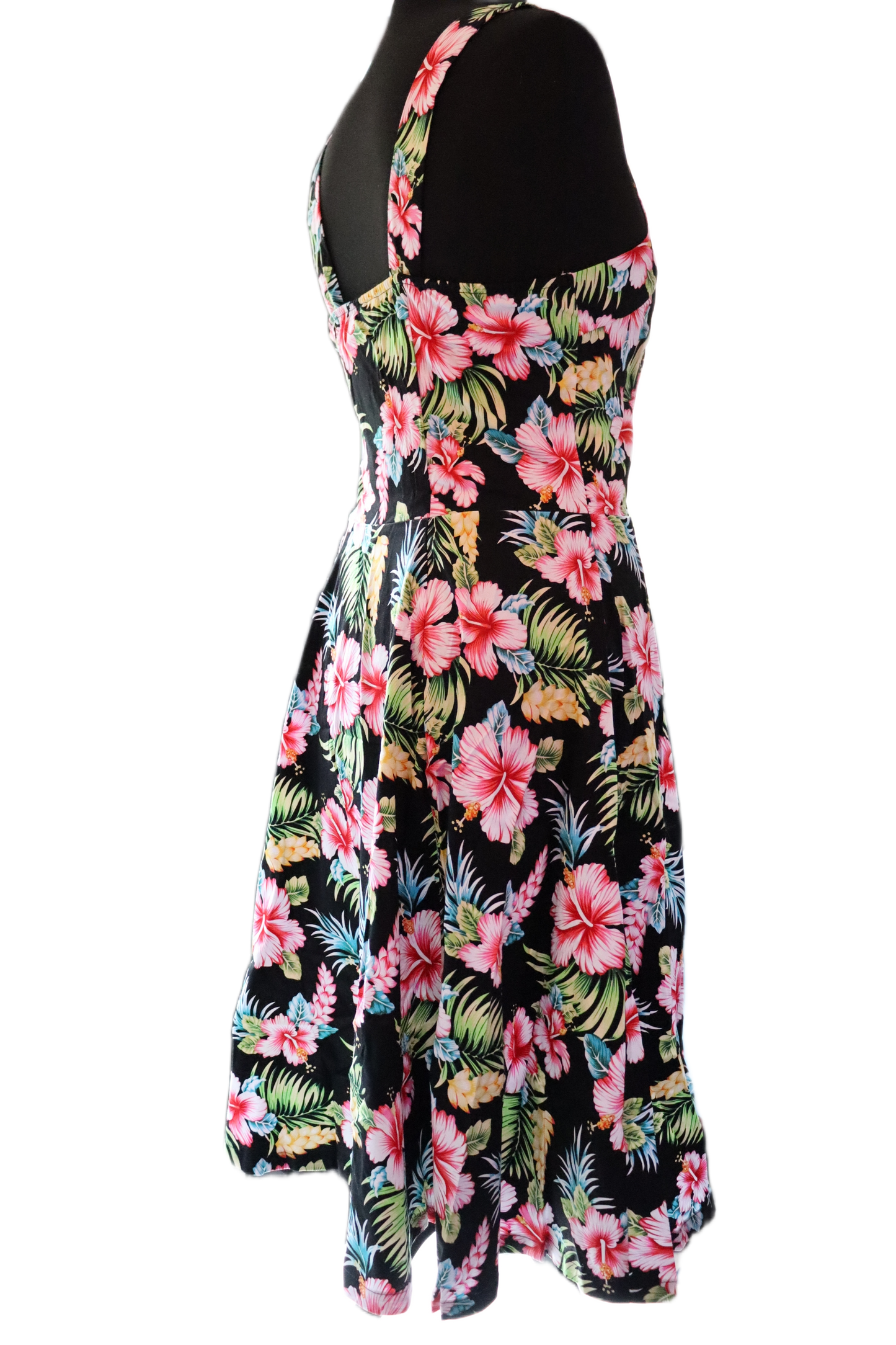Black Hawaii Halter Strap Dress