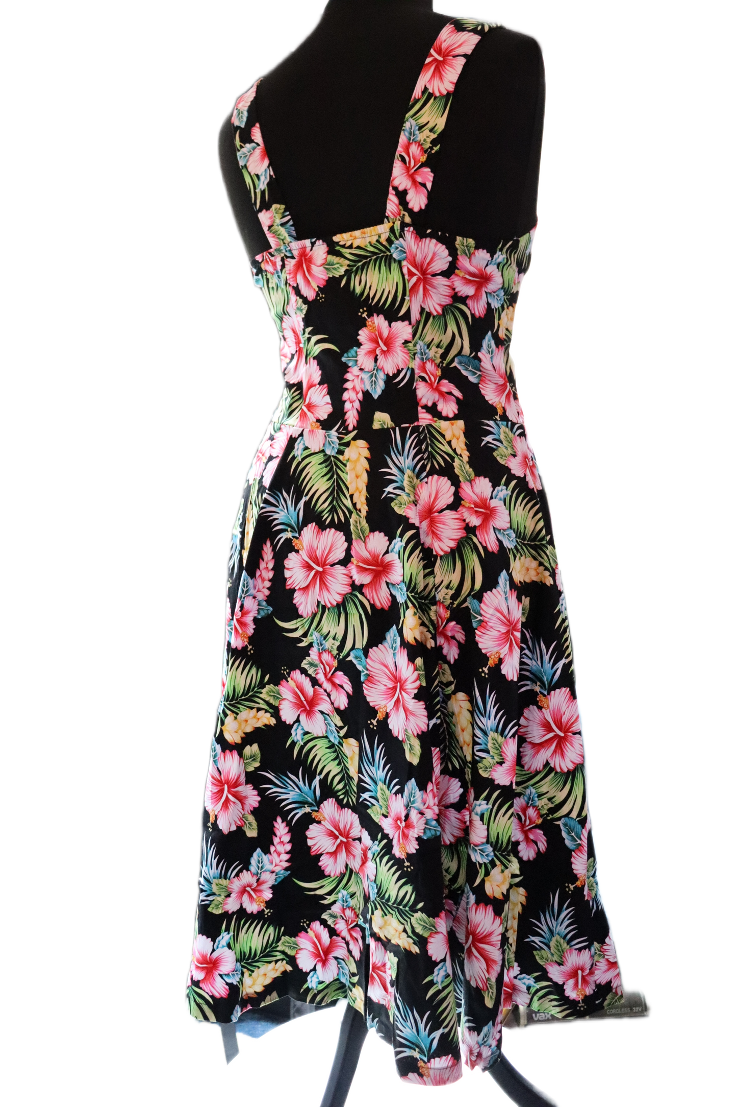 Black Hawaii Halter Strap Dress