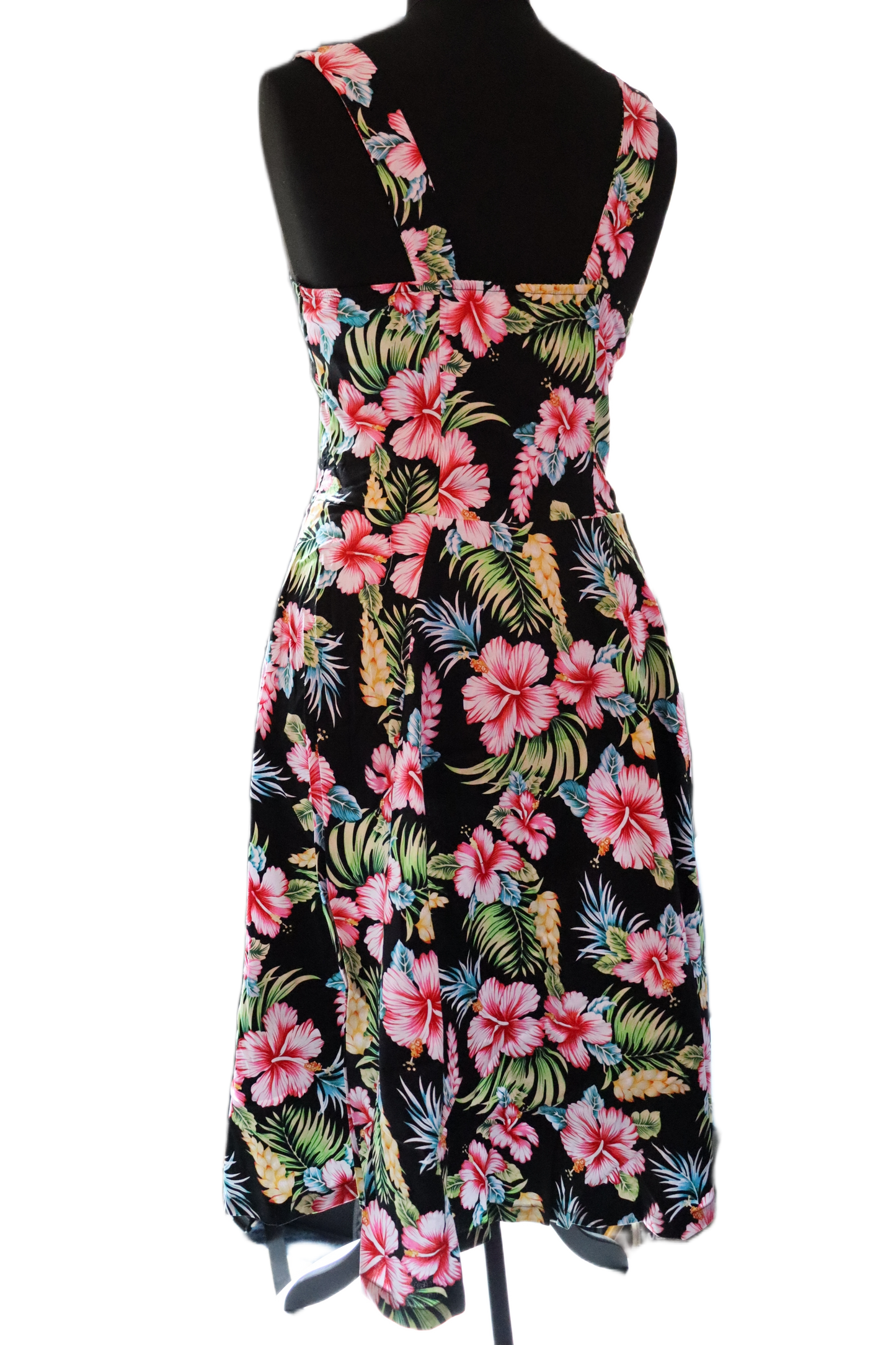 Black Hawaii Halter Strap Dress