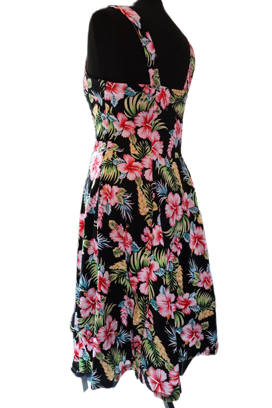 Black Hawaii Halter Strap Dress