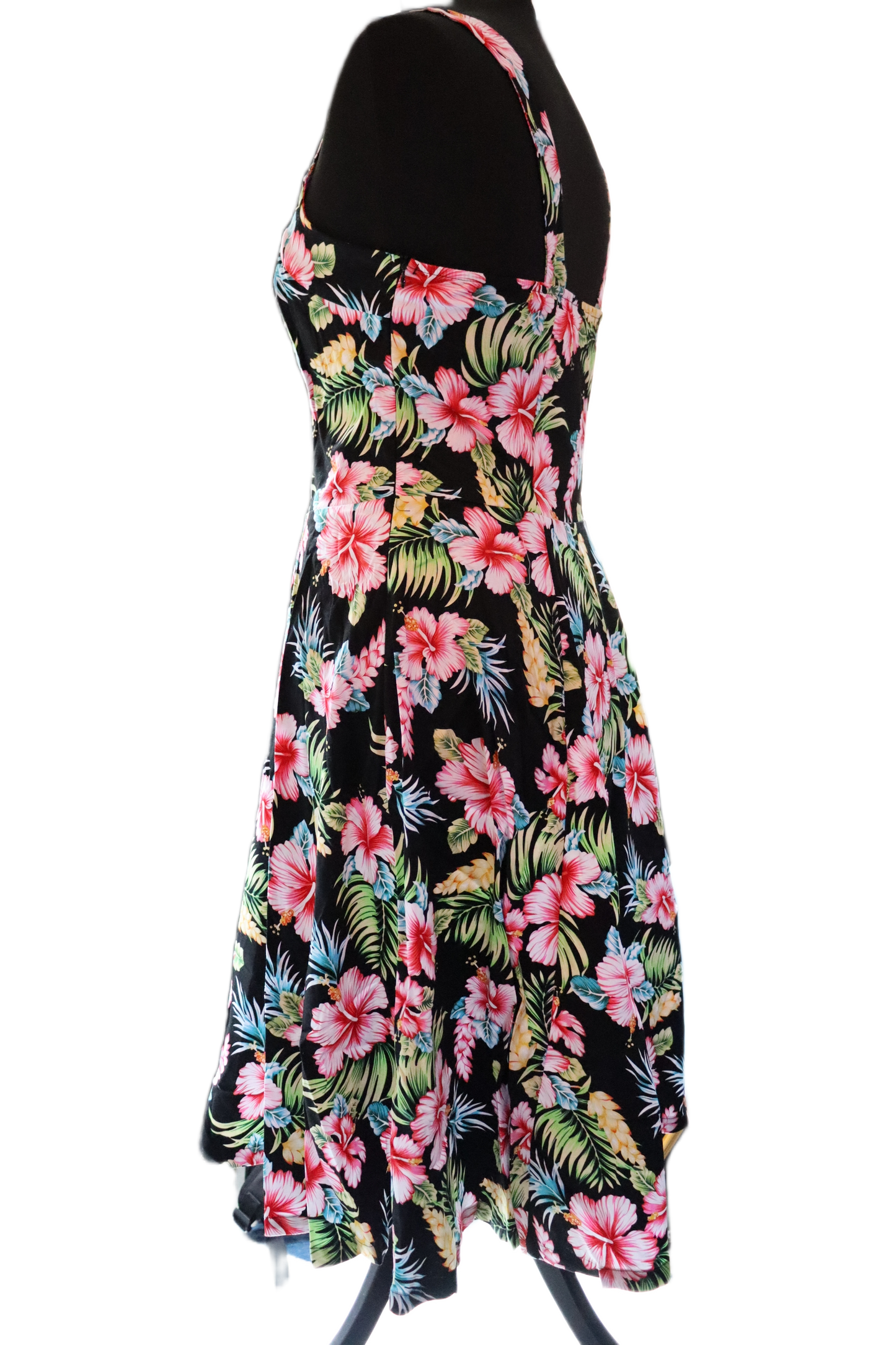 Black Hawaii Halter Strap Dress