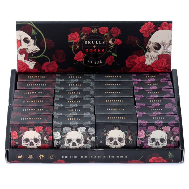 Skulls and Roses Lip Balm in a Tin