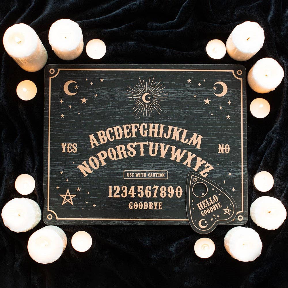 Black Gothic Ouija Talking Board with Planchette