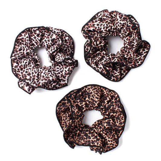 Double layered animal print scrunchie