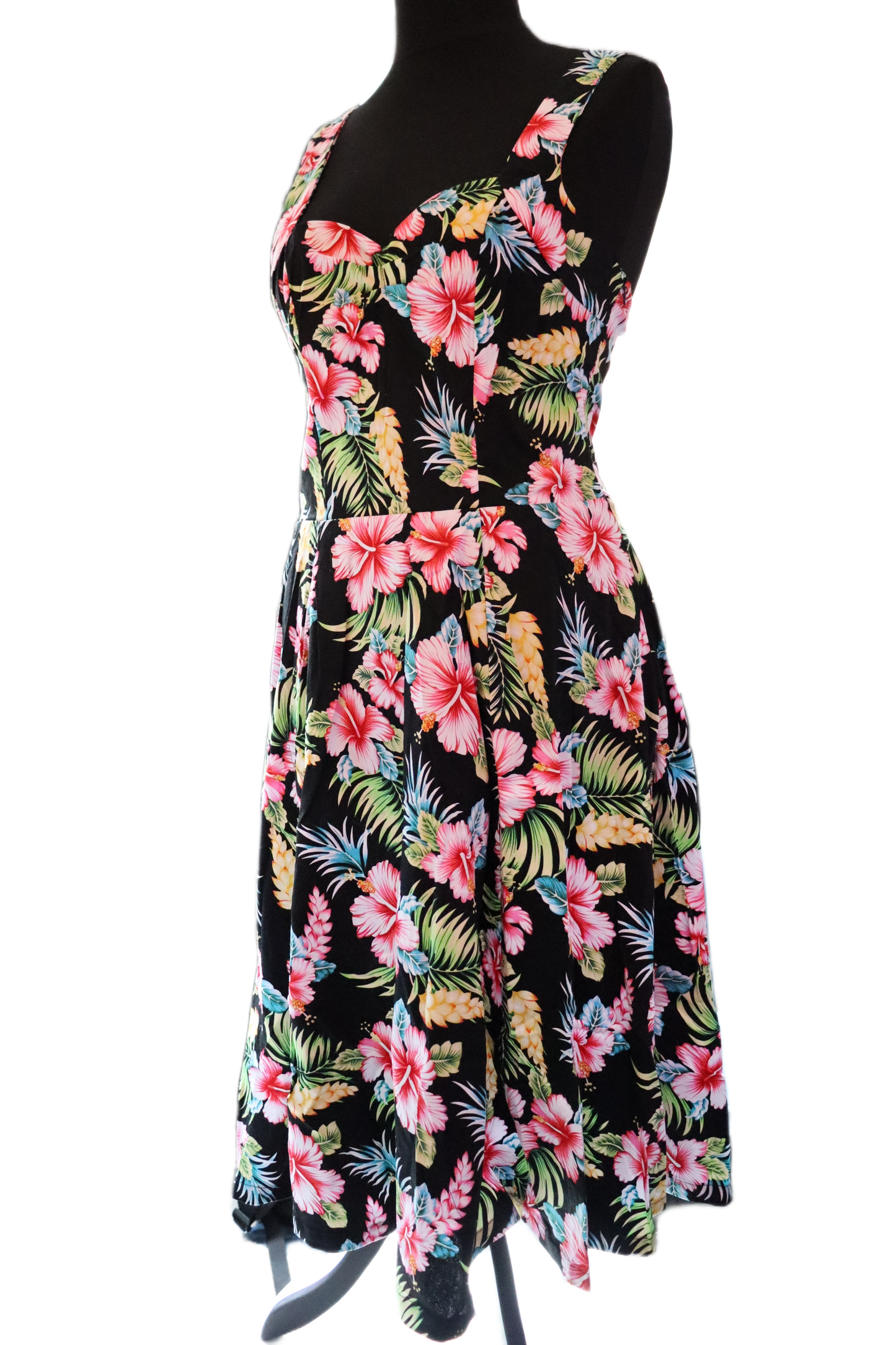 Black Hawaii Halter Strap Dress