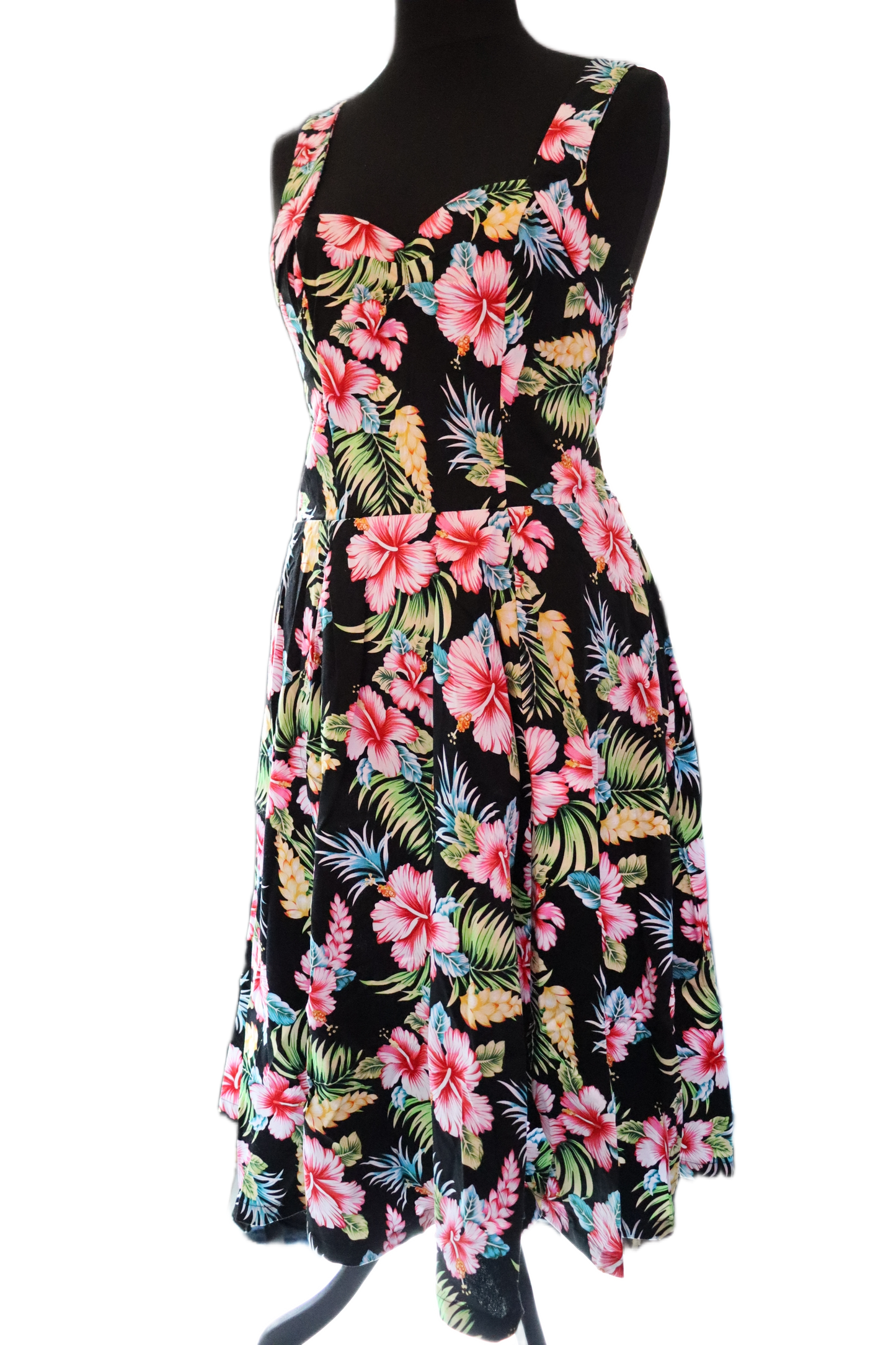 Black Hawaii Halter Strap Dress