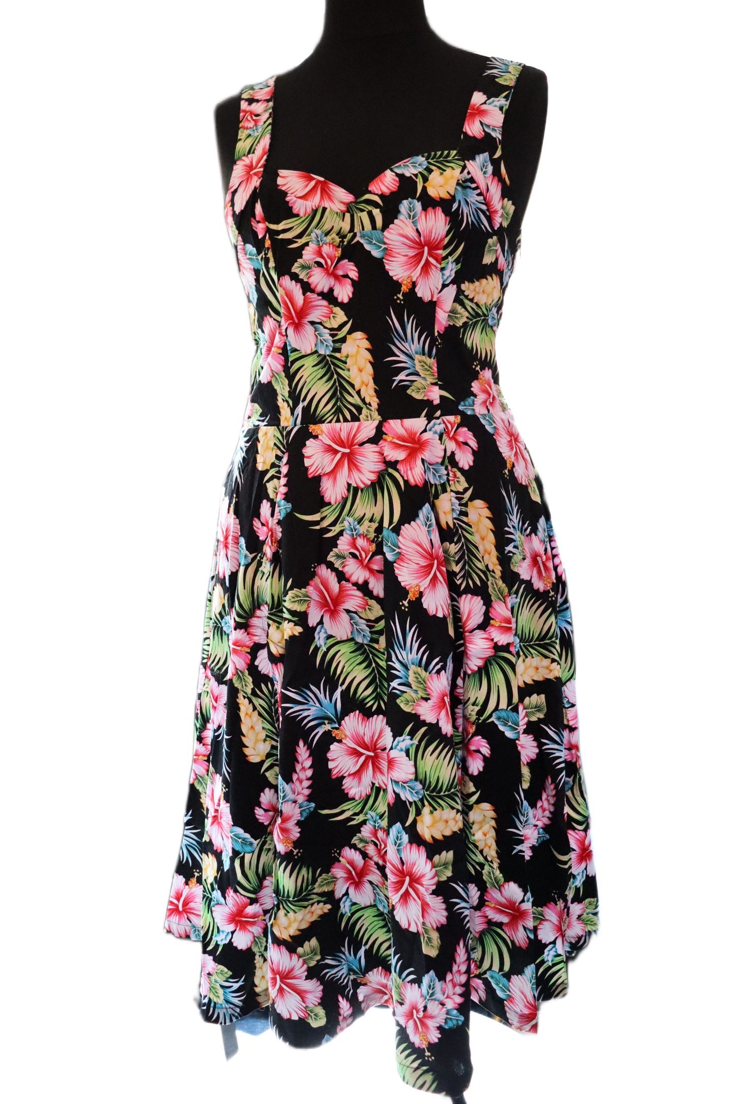 Black Hawaii Halter Strap Dress