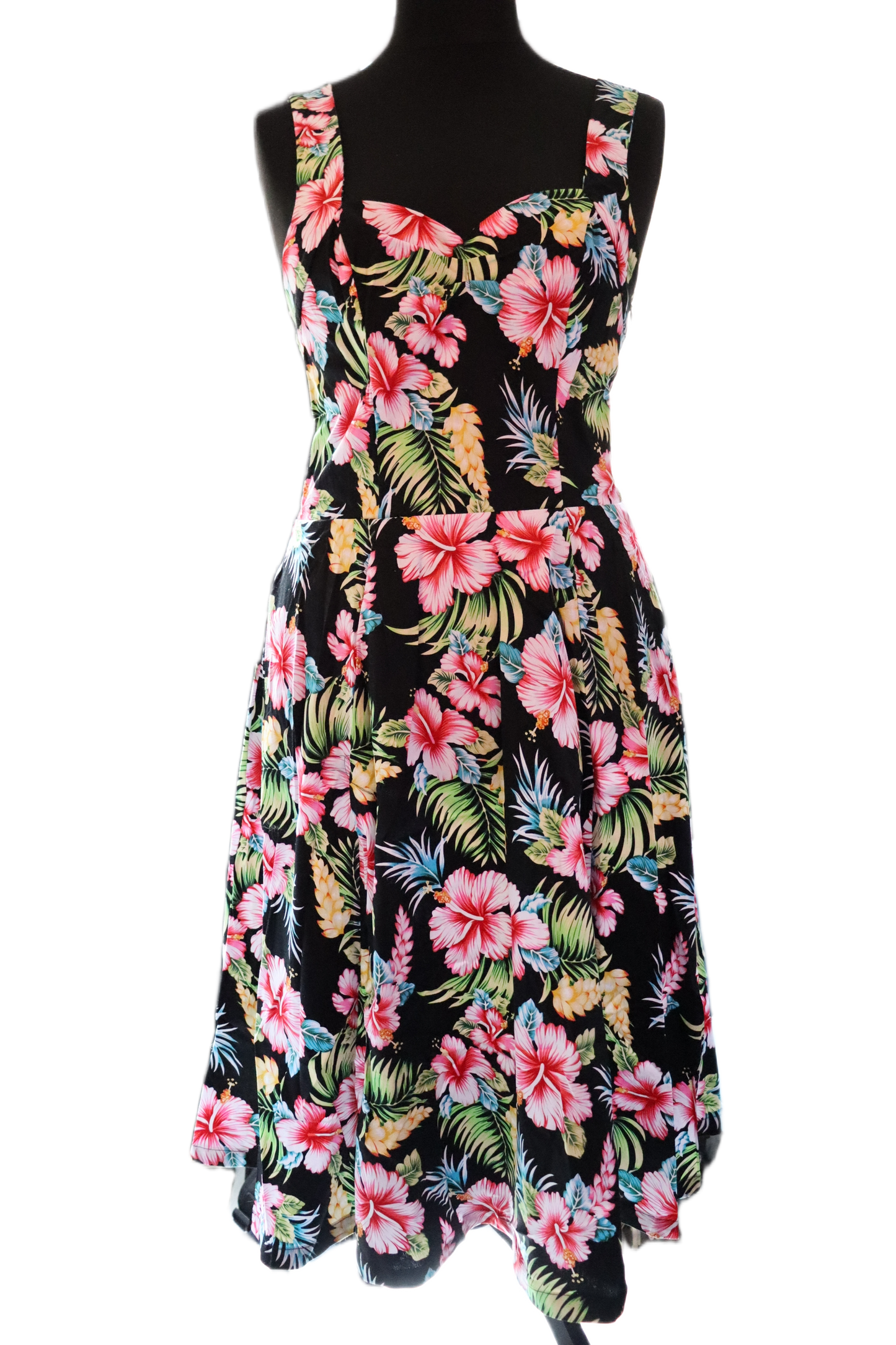 Black Hawaii Halter Strap Dress