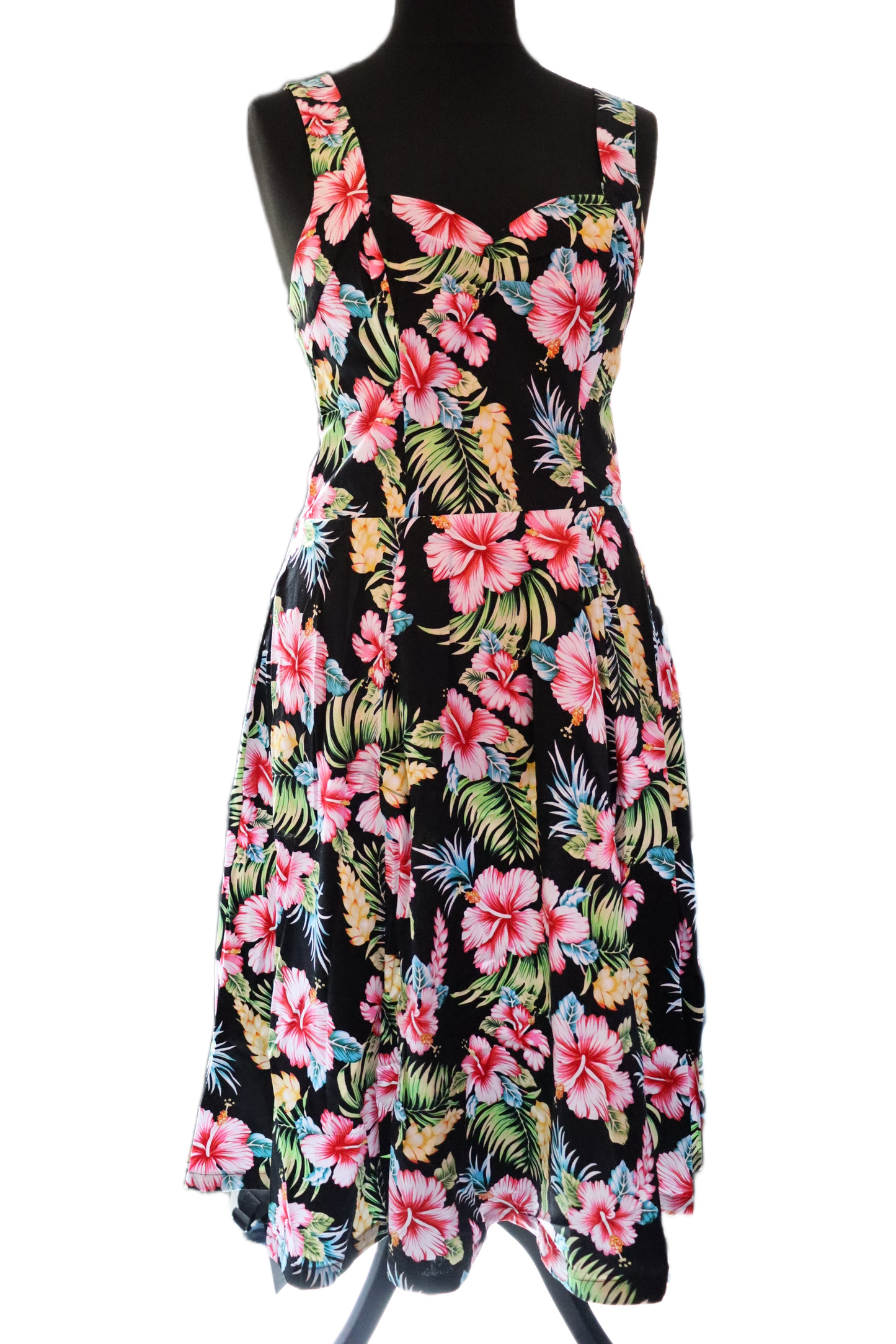 Black Hawaii Halter Strap Dress