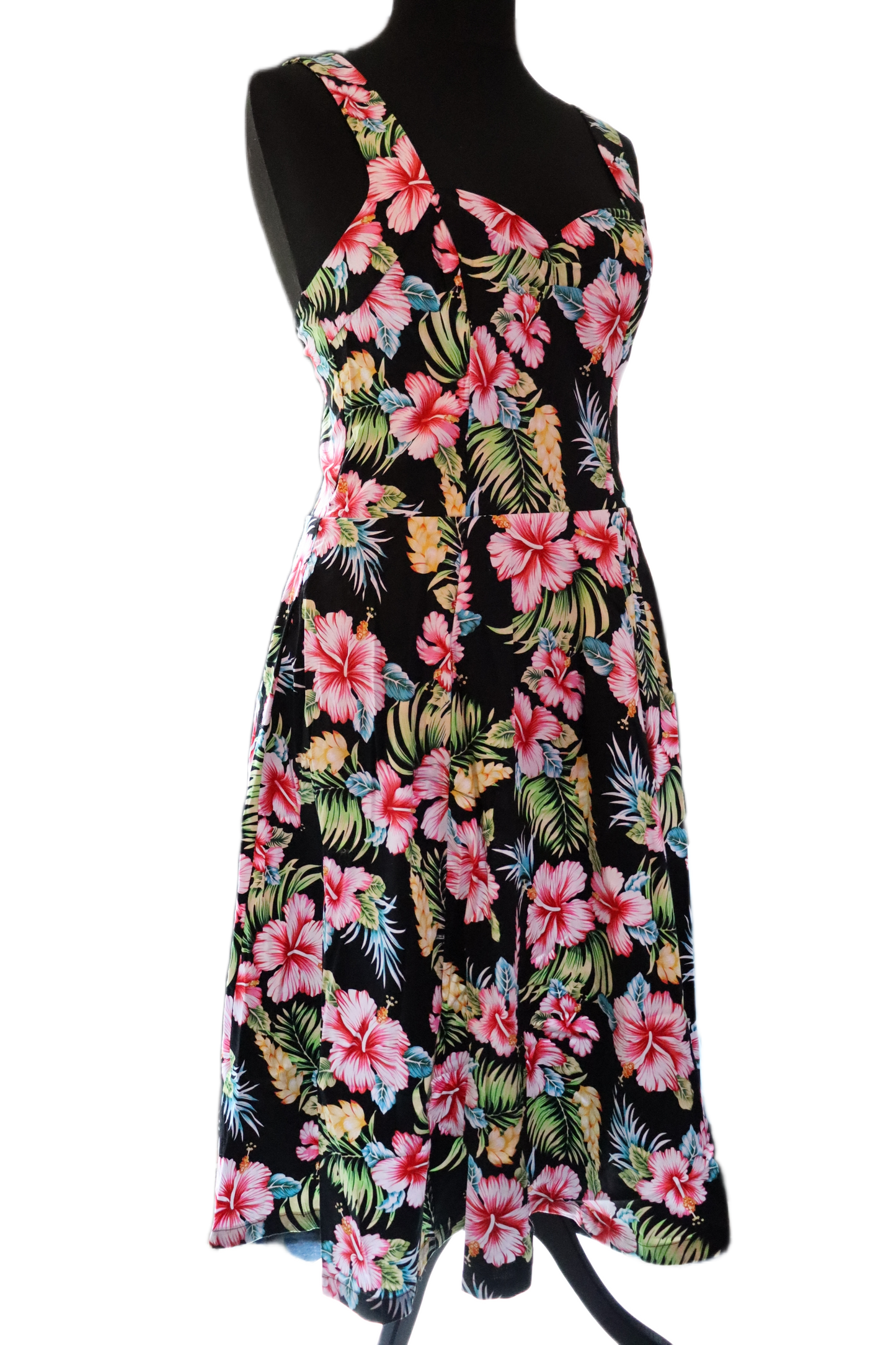 Black Hawaii Halter Strap Dress