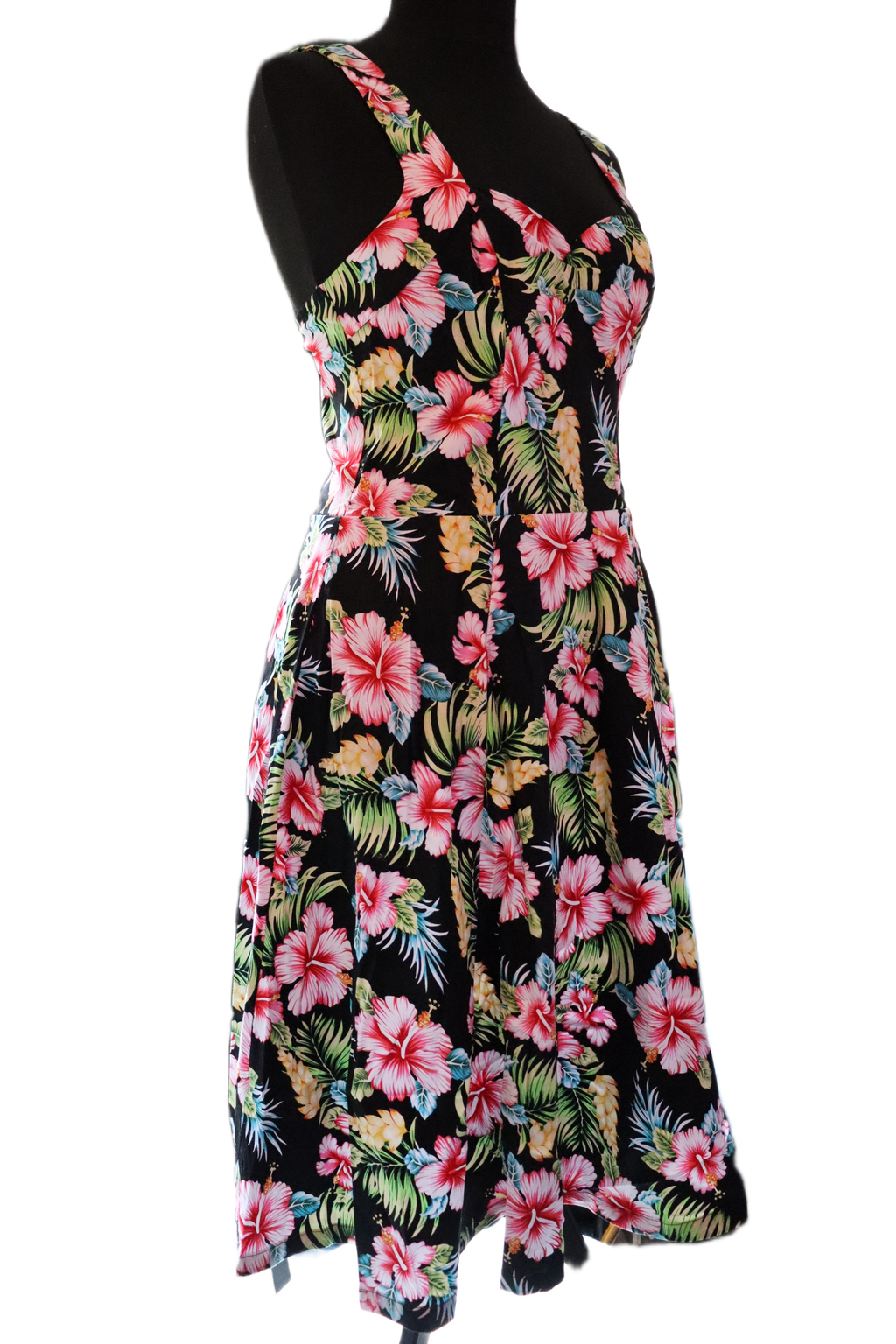 Black Hawaii Halter Strap Dress