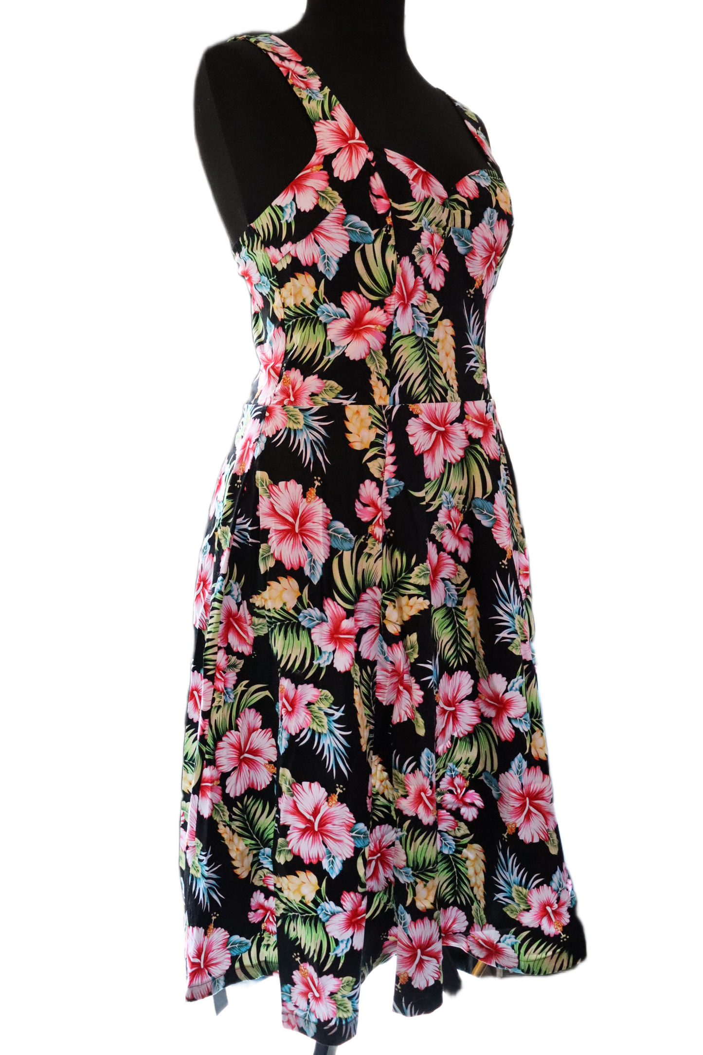 Black Hawaii Halter Strap Dress