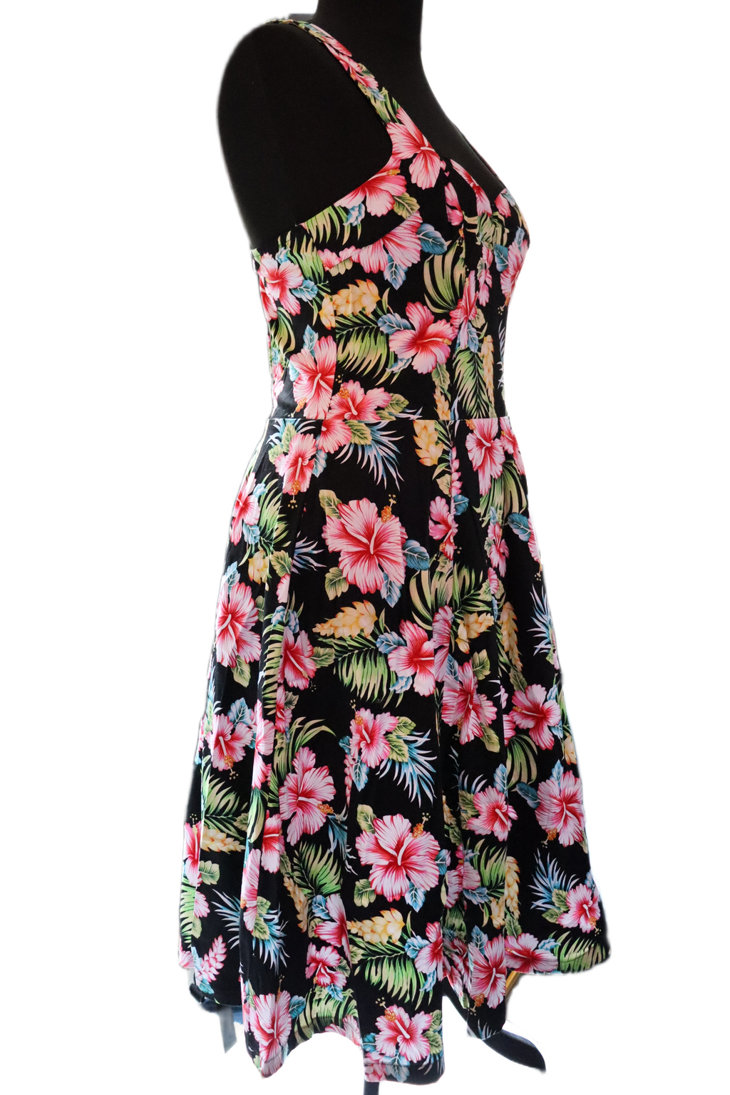 Black Hawaii Halter Strap Dress