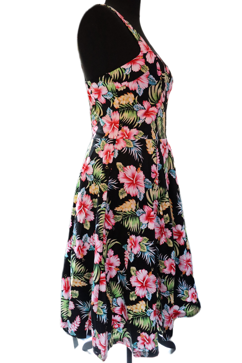 Black Hawaii Halter Strap Dress
