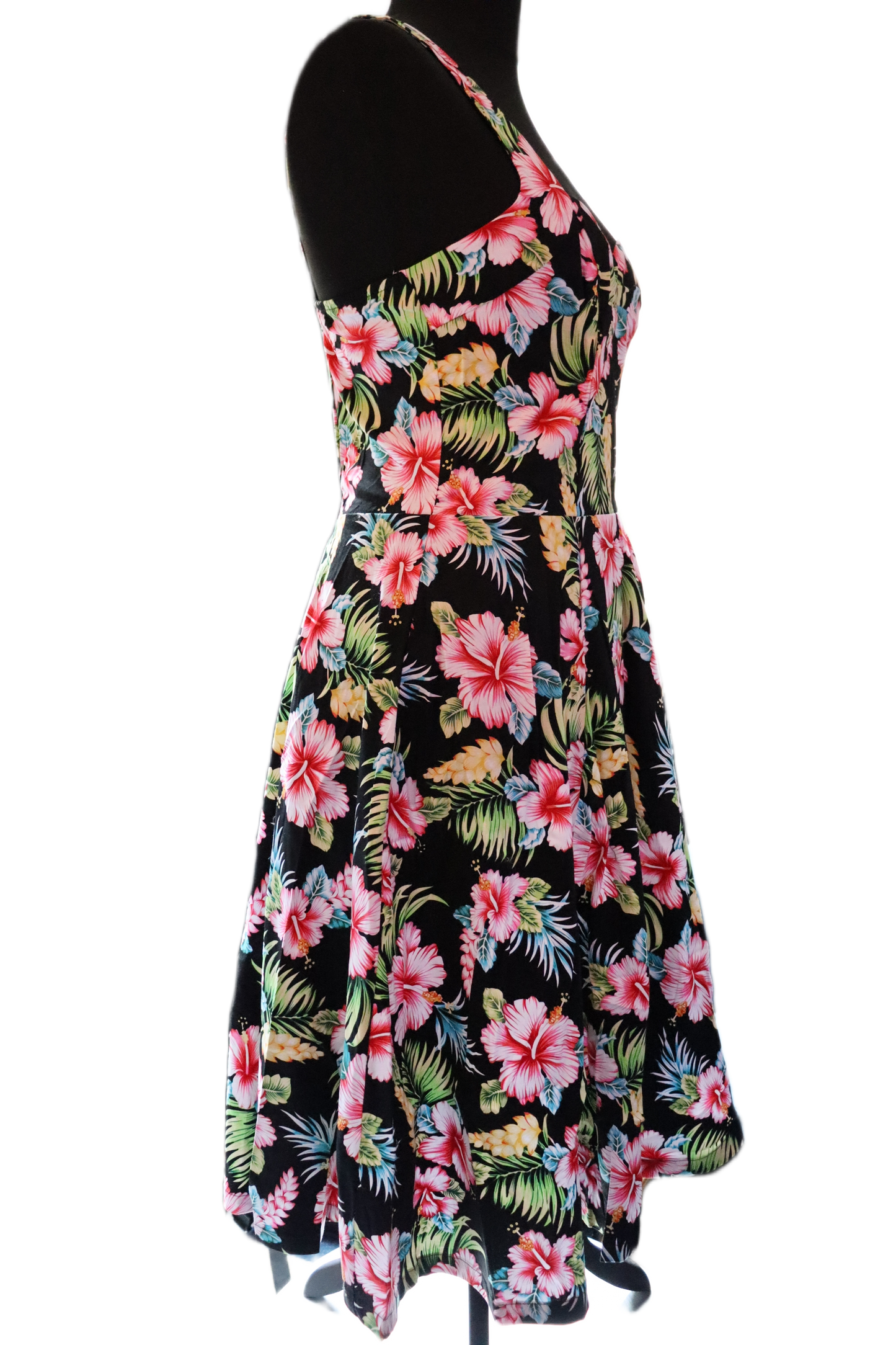 Black Hawaii Halter Strap Dress