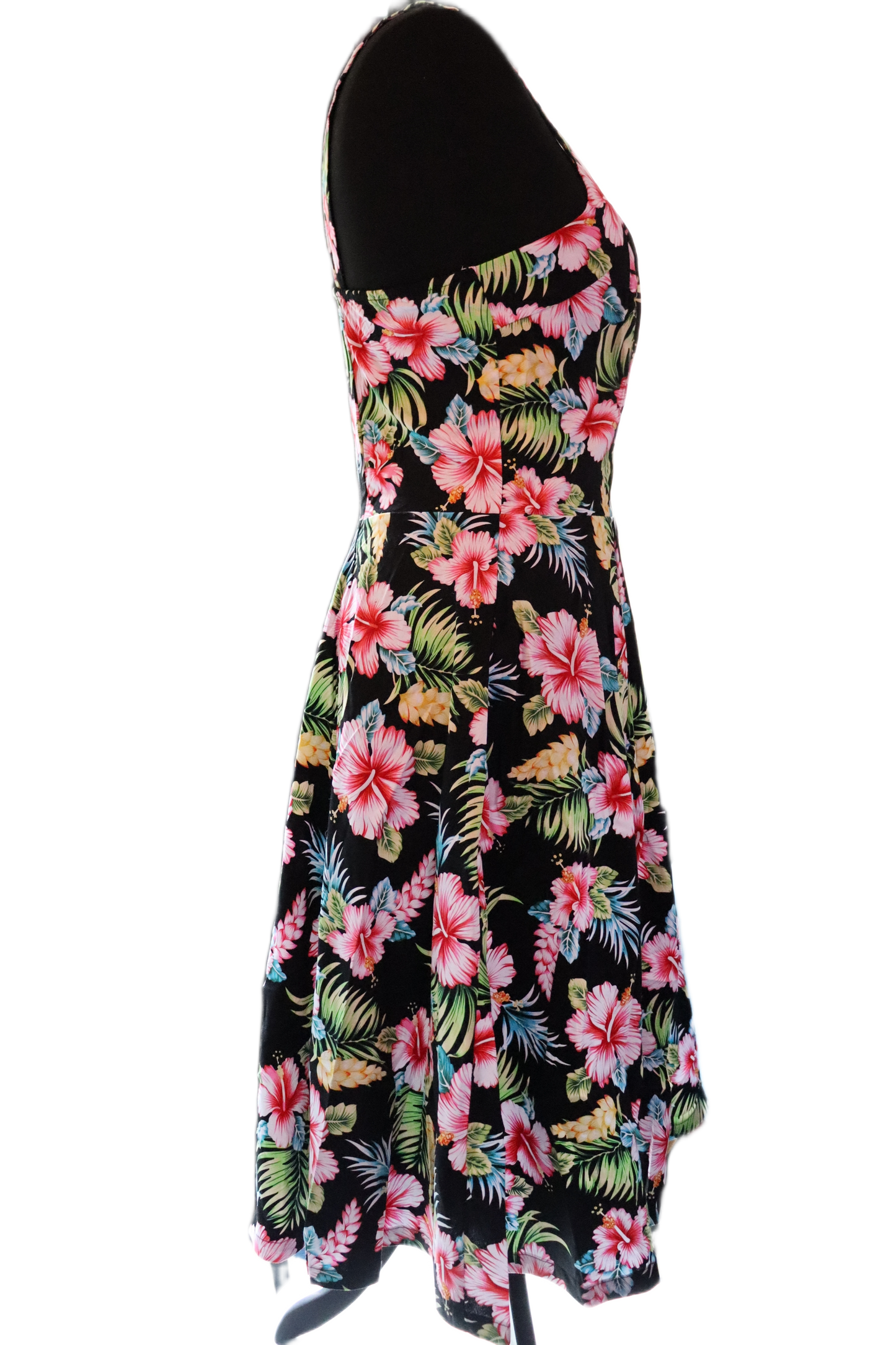 Black Hawaii Halter Strap Dress