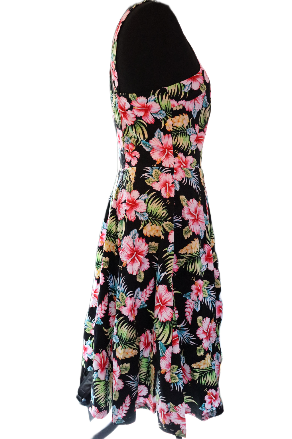 Black Hawaii Halter Strap Dress