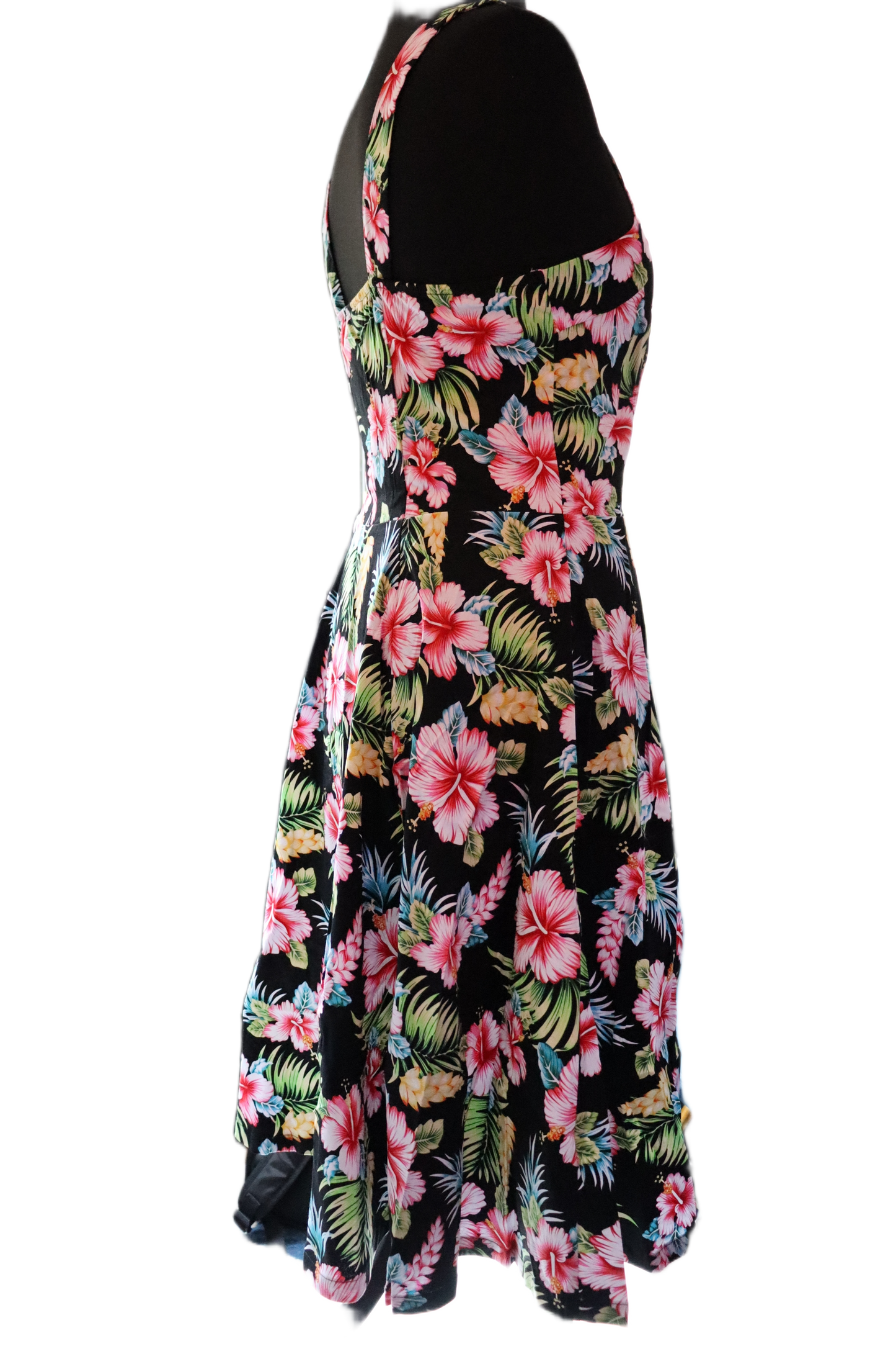 Black Hawaii Halter Strap Dress