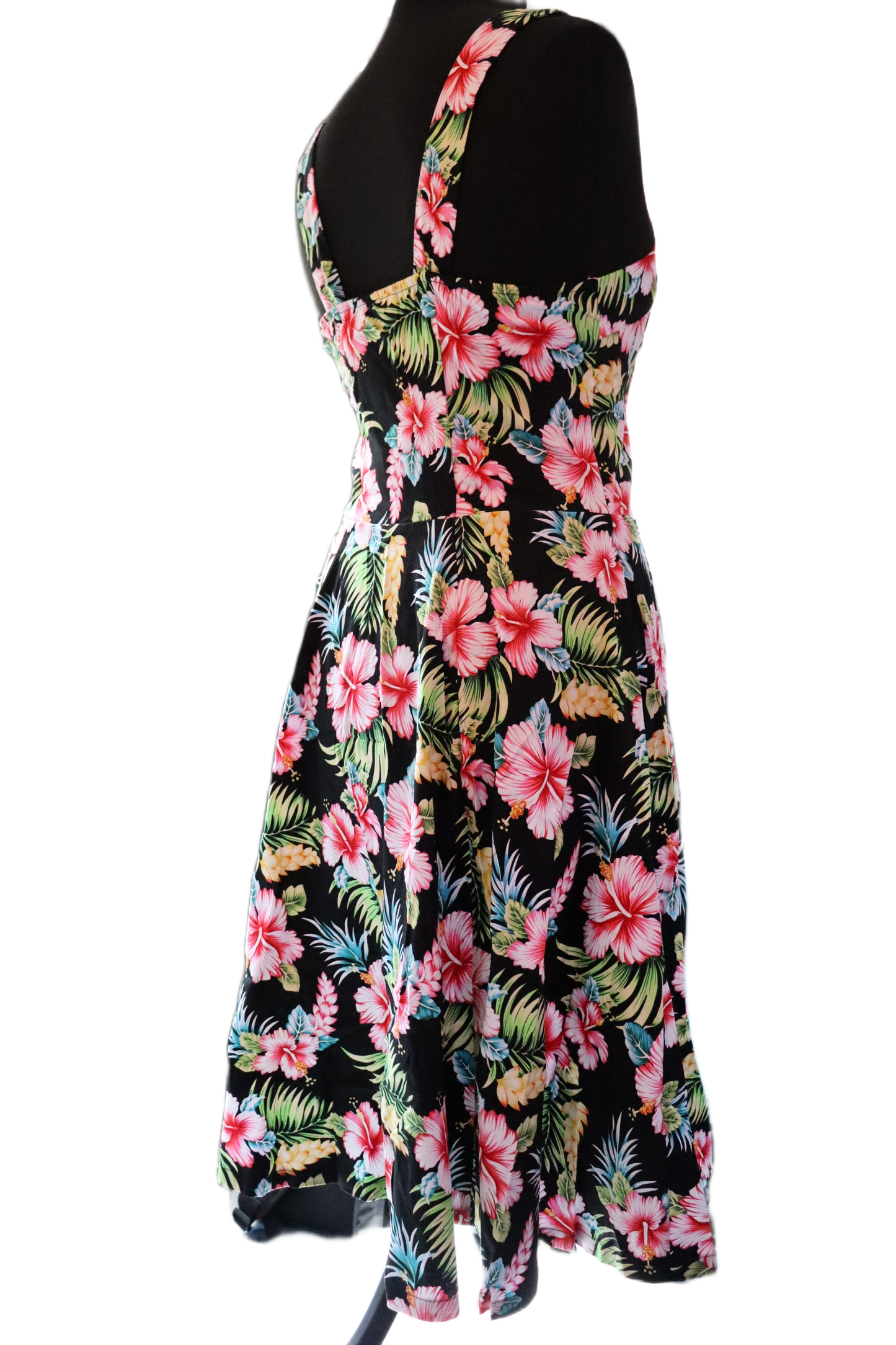 Black Hawaii Halter Strap Dress