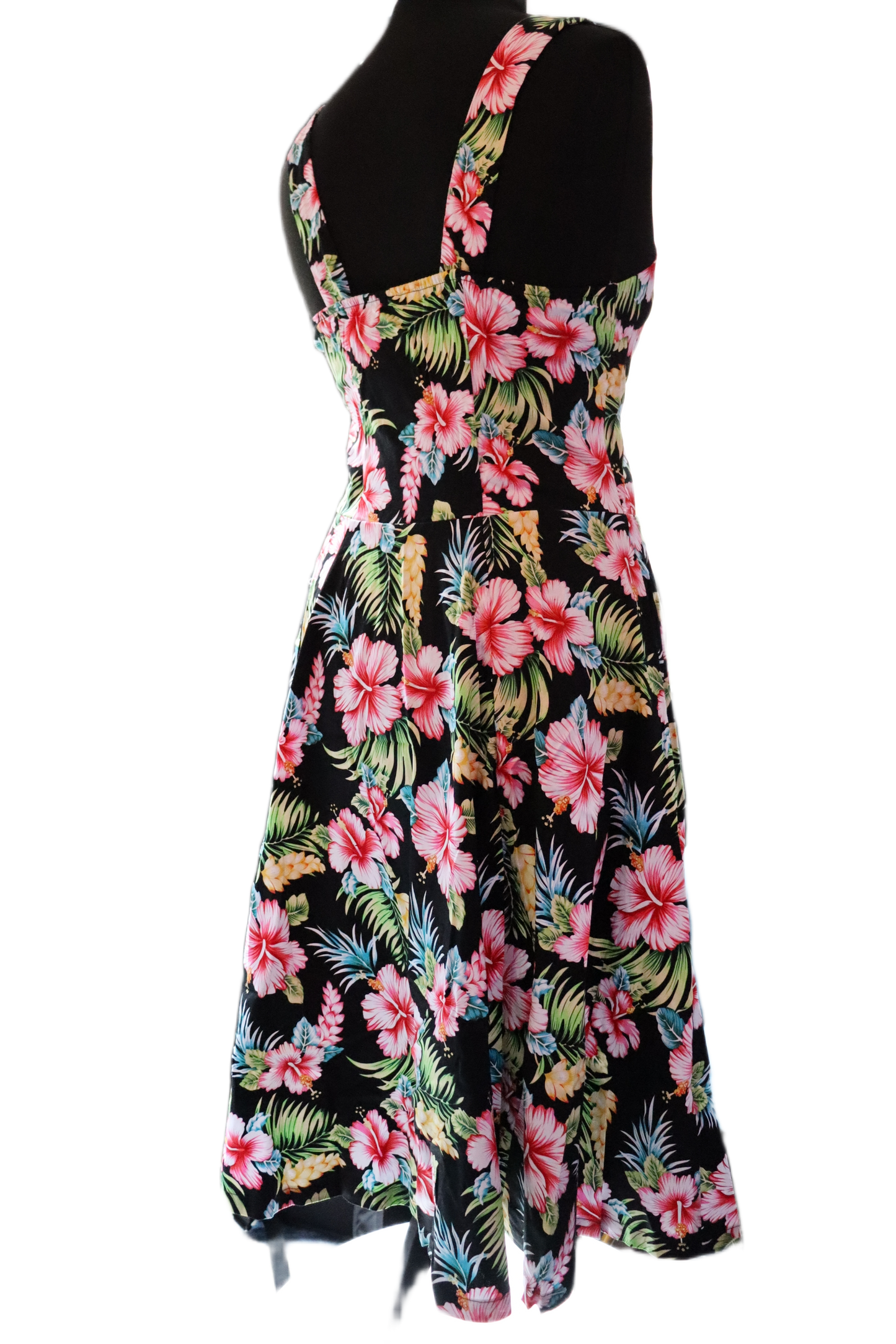 Black Hawaii Halter Strap Dress