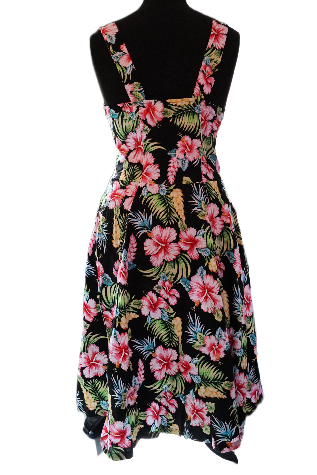 Black Hawaii Halter Strap Dress