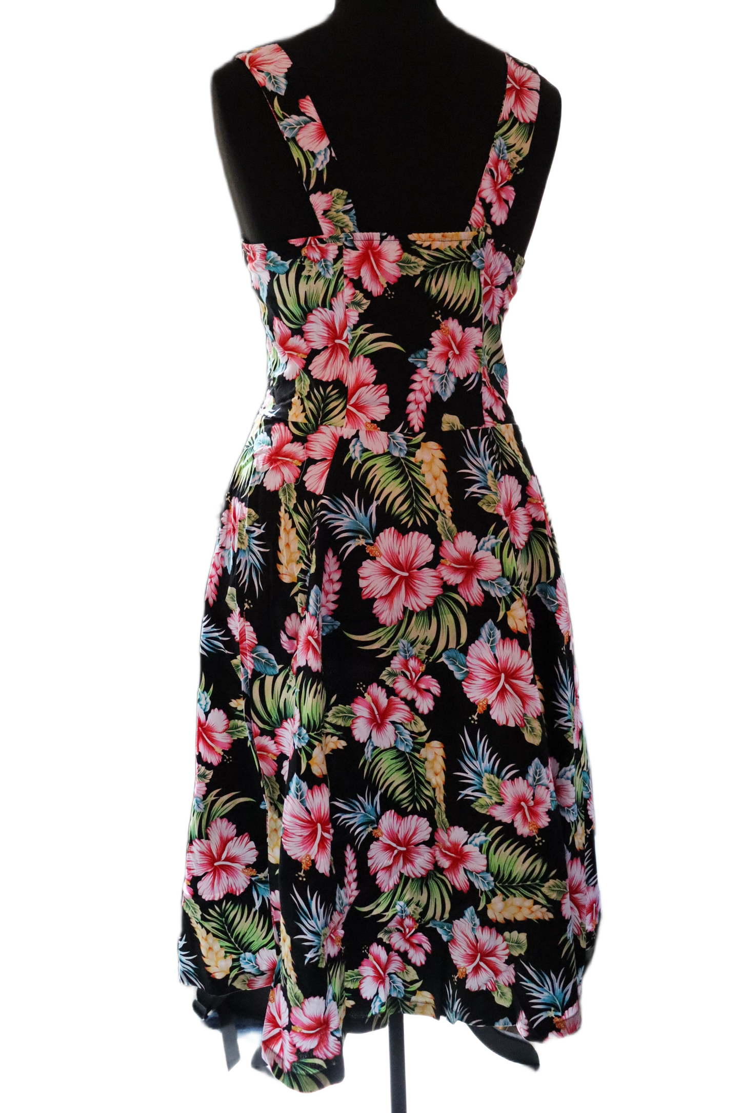 Black Hawaii Halter Strap Dress