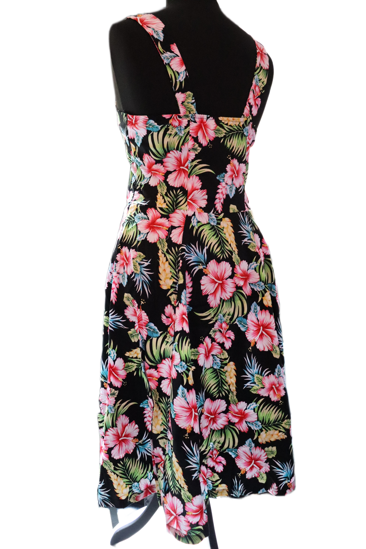 Black Hawaii Halter Strap Dress