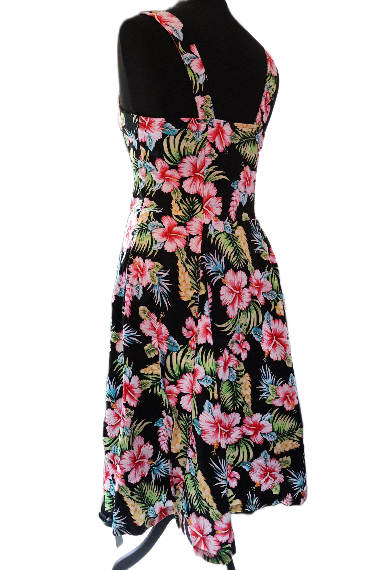 Black Hawaii Halter Strap Dress