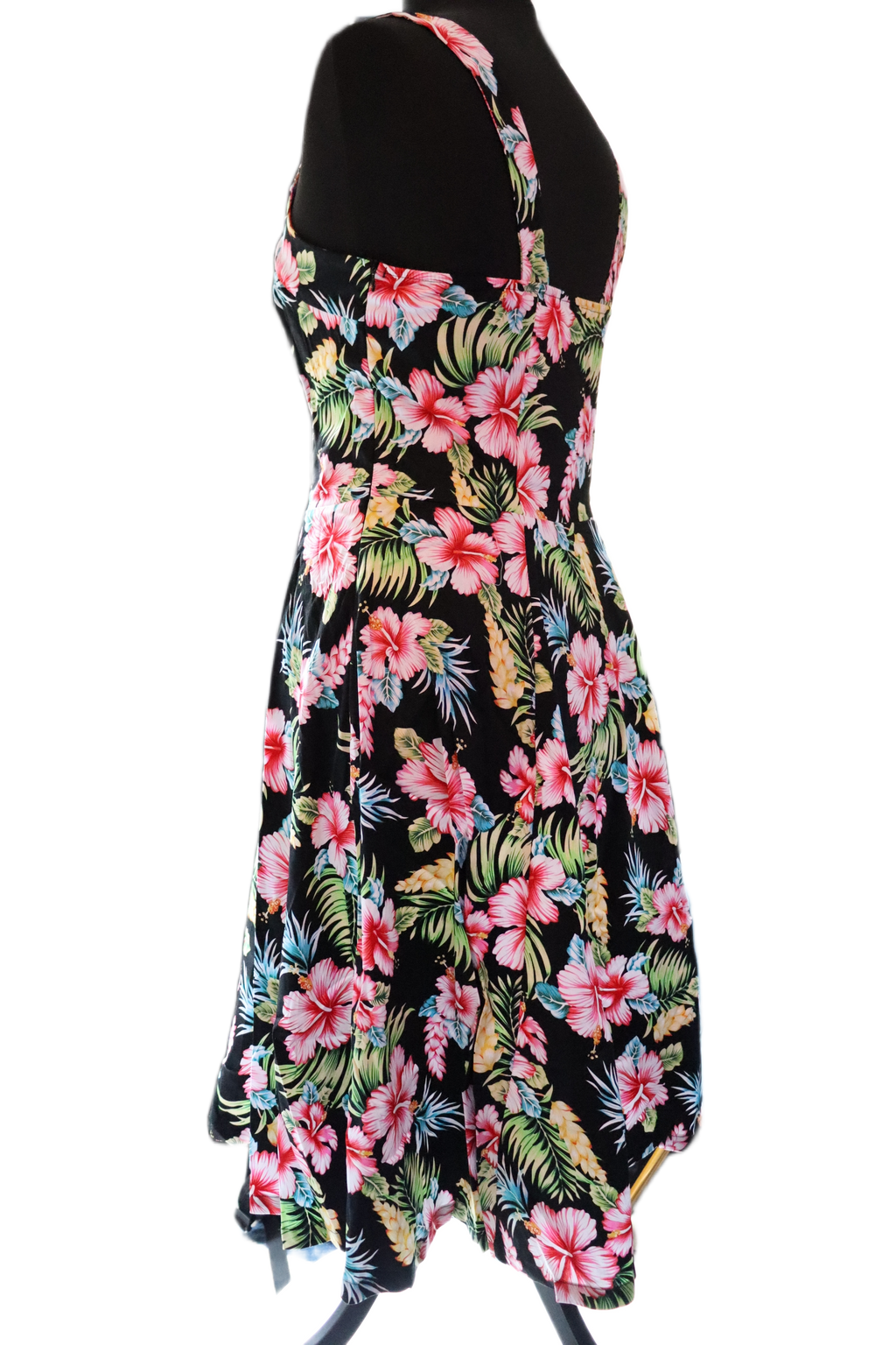 Black Hawaii Halter Strap Dress