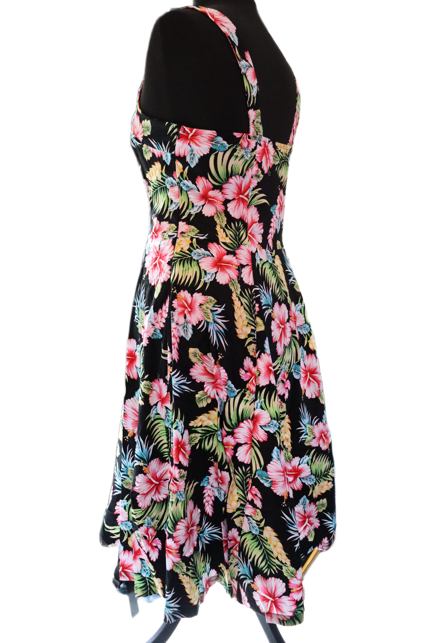 Black Hawaii Halter Strap Dress
