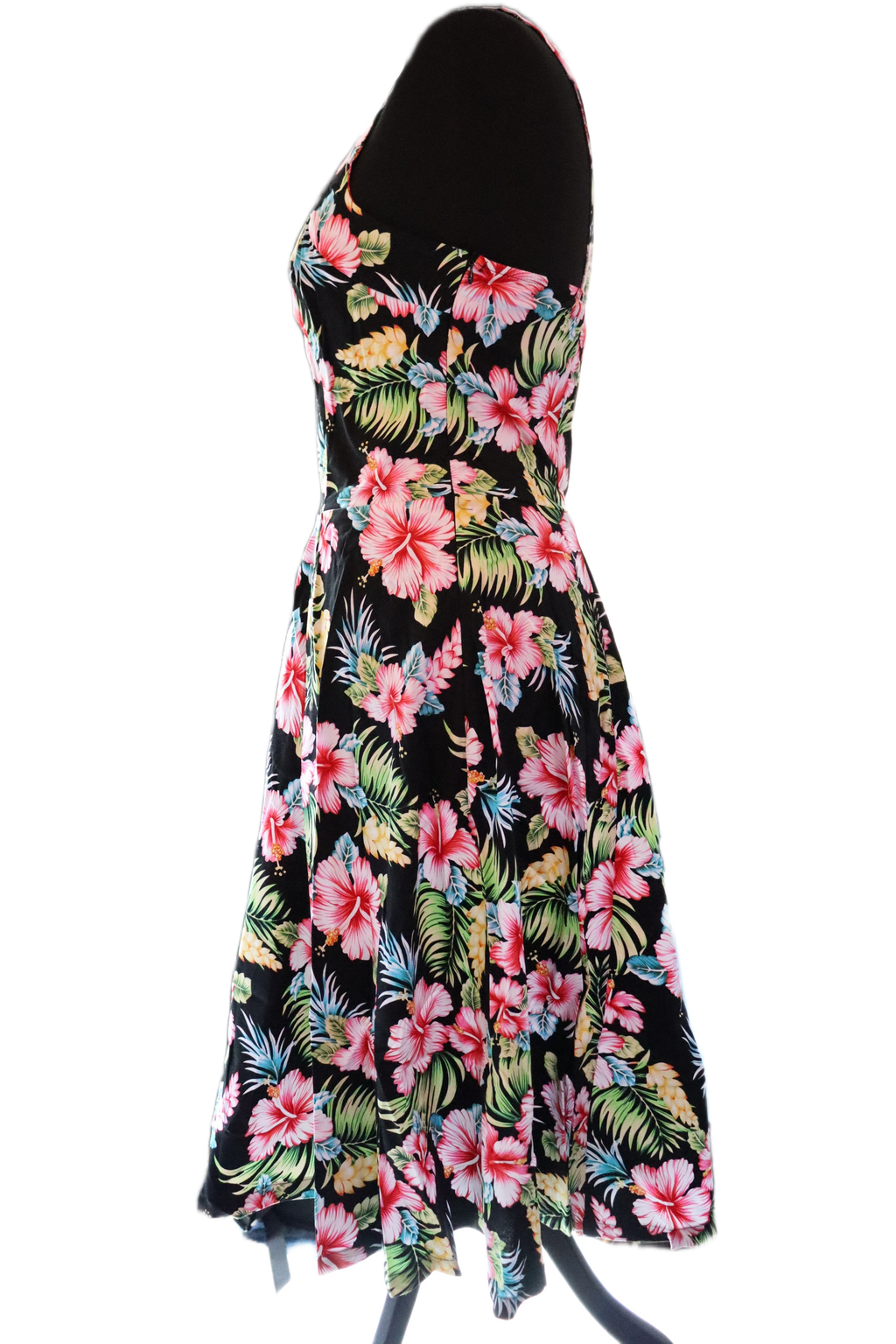Black Hawaii Halter Strap Dress