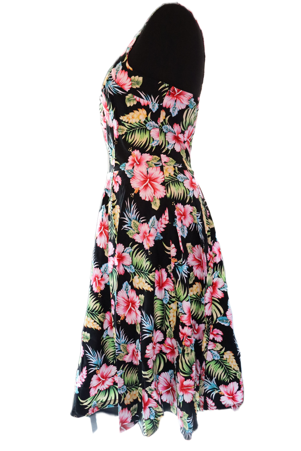 Black Hawaii Halter Strap Dress