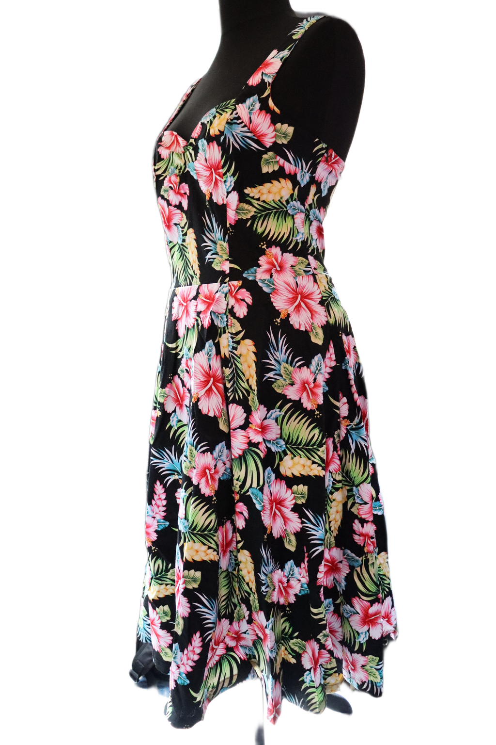 Black Hawaii Halter Strap Dress