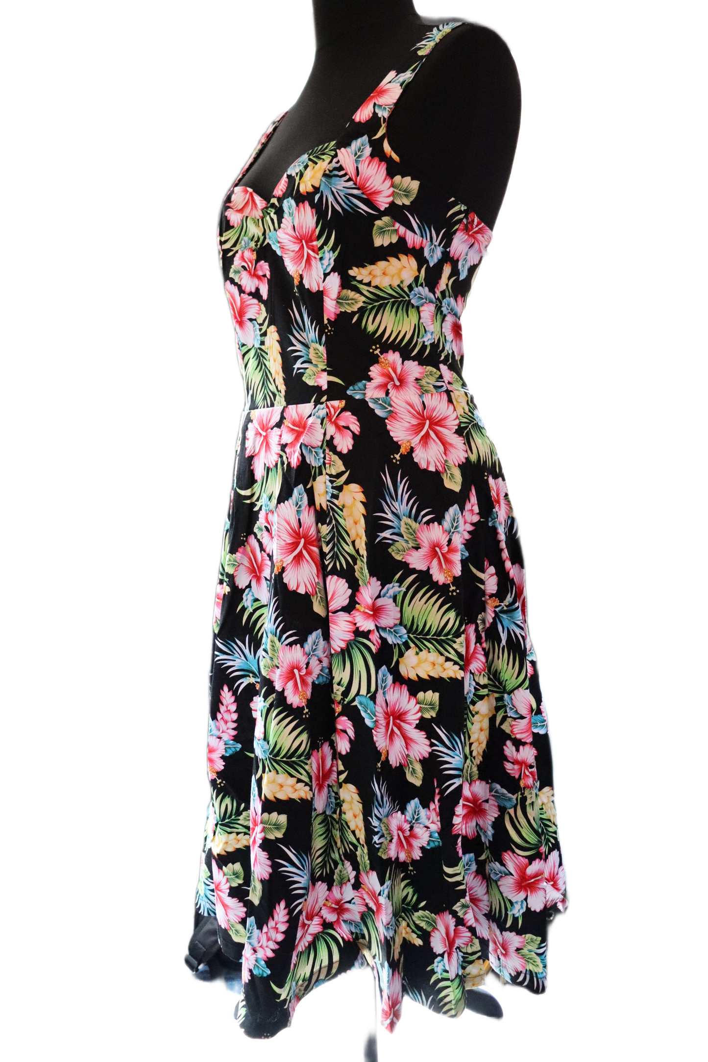 Black Hawaii Halter Strap Dress